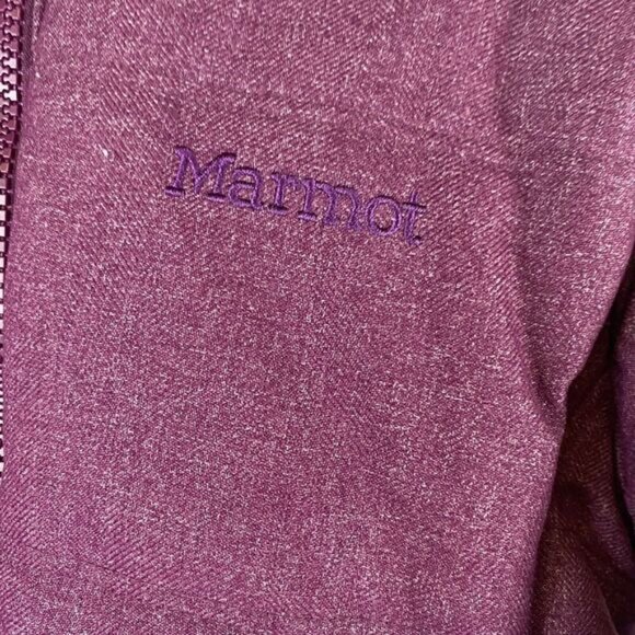 Marmot Kids Winter Coat Purple Puffer Removeable Fur Hood Size Small - Picture 2 of 6